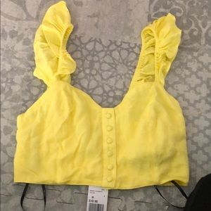Forever 21 Yellow Crop- Top